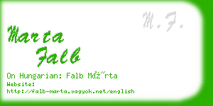 marta falb business card